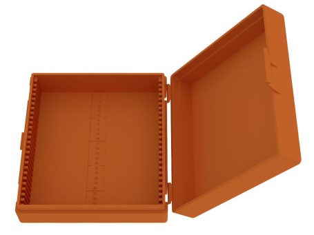 Objektträgerbox orange für 25 Objektträger