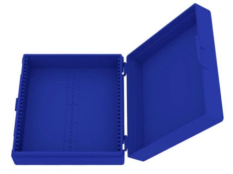 Objektträgerbox blau für 25 Objektträger