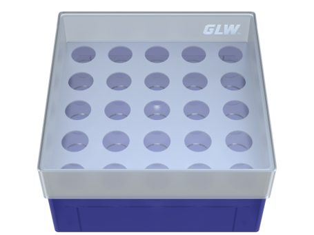 Kryoboxen aus PP, für Eppendorf Tubes® 5.0 ml aus PP, 5x5 Bohrungen 17 mm