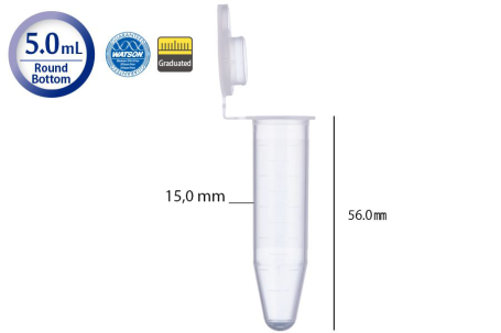 MegaTube Reaktionsgefäße 5 ml (250 Stück)