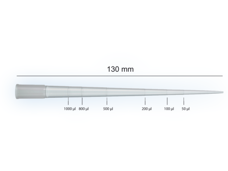 Pipettenspitzen extra lang 1200 µl, 130 mm lang , graduiert