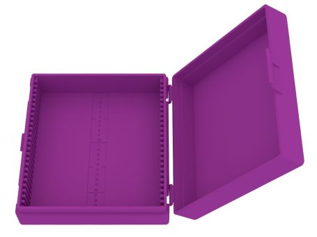Objektträgerbox violett für 25 Objektträger