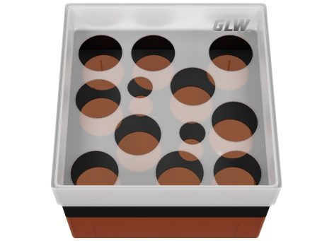 Kryoboxen aus PP natur 10+2 Bohrungen