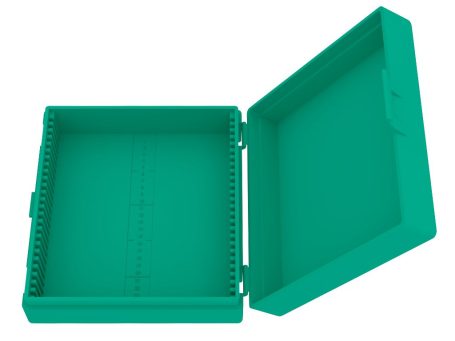 Objektträgerbox türkis für 25 Objektträger