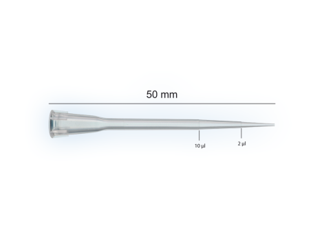 Pipettenspitzen 10 µl, graduiert, 50 mm lang